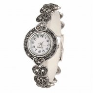 Ceas argint femei cu marcasite Inimioare Forever