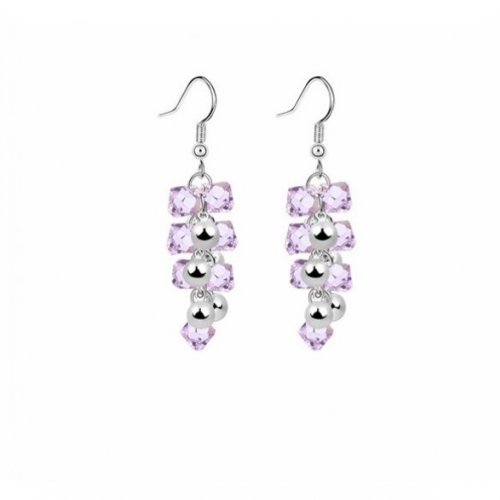 Lilly ezüst fülbevaló Swarovski kristályokkal 