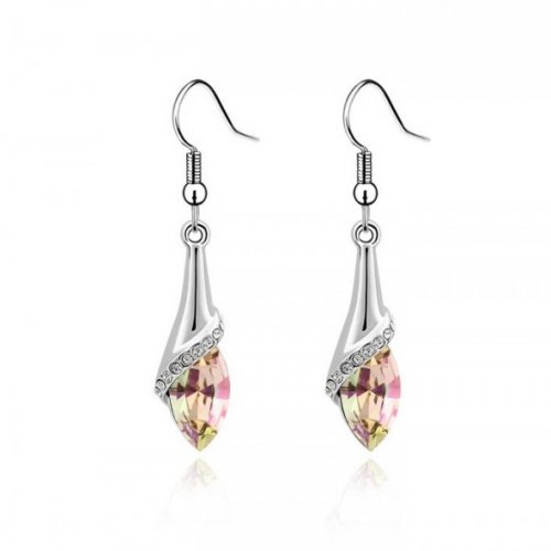 Ezüst fülbevaló ékszer Swarovski kristállyal