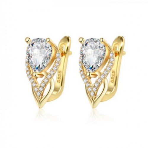  Cystal Heart 14k aranyozott fülbevaló SW elemekkel