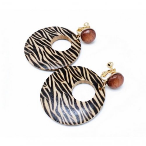  African Print 14 k-os aranyozott kör fülbevaló