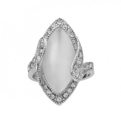 Big Opal ezüst gyűrű,SW luxus