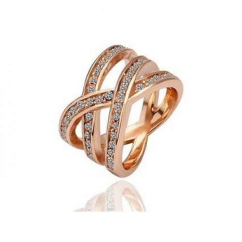 Swarovski Eternity 14k aranyozott eljegyzési gyűrű  
