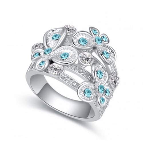 Butterfly blue sky ezüst gyűrű 