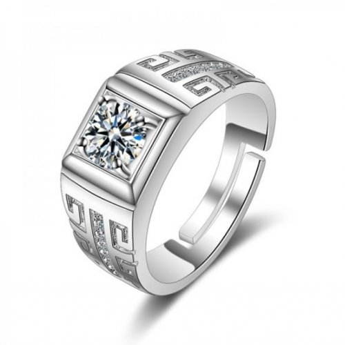 Görög királynő ezüst gyűrű,Swarovski elemekkel