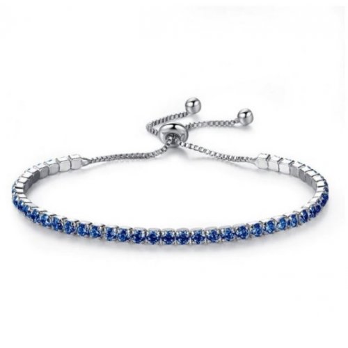 Oceán kristály ezüst karkötő