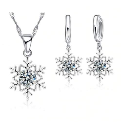 Hópehely ezüst szett,Swarovski elemekkel