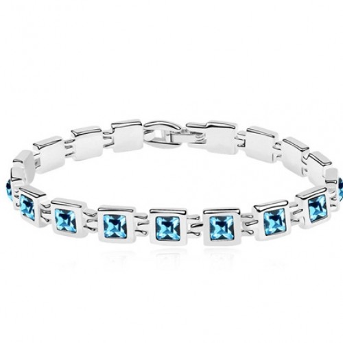 Bratara Elemente Swarovski Blue Square