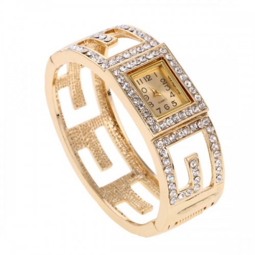 Ceas femei bratara Greece Godesse placat cu aur 18K