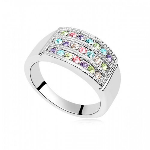 Inel argint femei cu Elemente Swarovski Multicolor Paradise