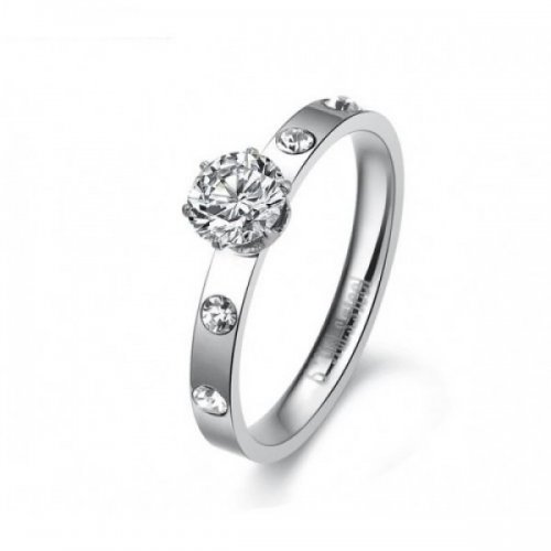 Inel din argint cu elemente Swarovski Noble Silver