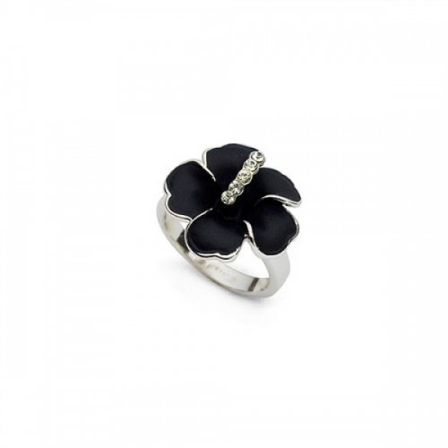 Inel din argint femei Black Pansy
