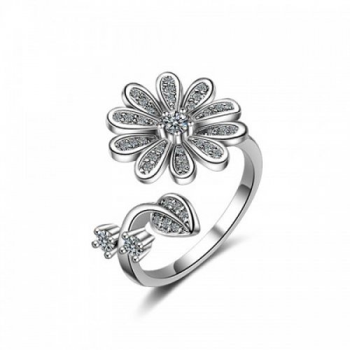 Inel din argint femei Crystal Flower