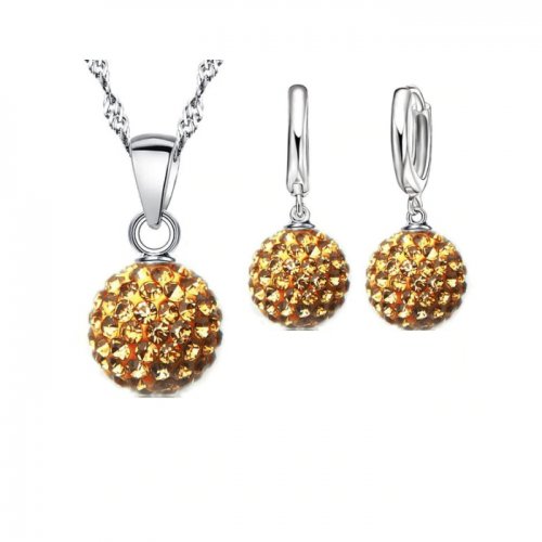 Set argint femei disco ball golden