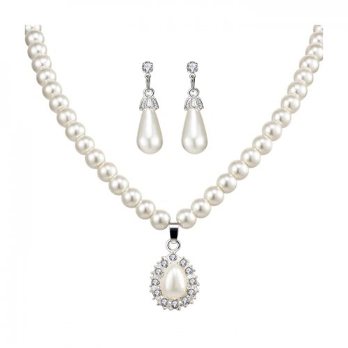 Set argint femei pearl princess