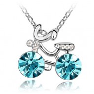 Aqua Bicikli nyaklánc Swarovski kristályokkal 