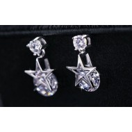 Cercei argint STAR cu elemente swarovski crystal