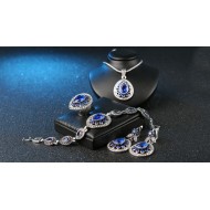 Női ezüst szett zafírral