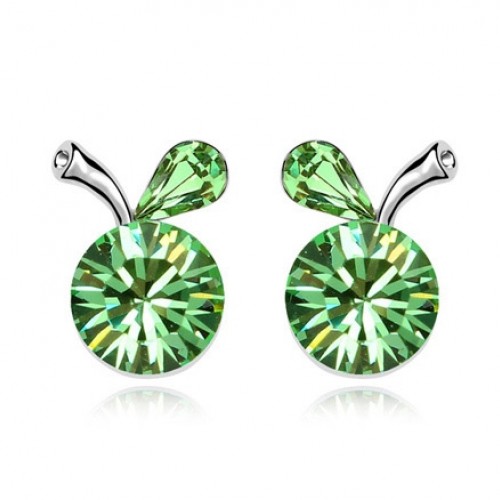 Gyümölcs formájú fülbevaló Swarovski kristállyal