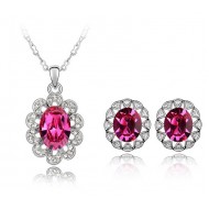 Ruby szett Swarovski elemekkel