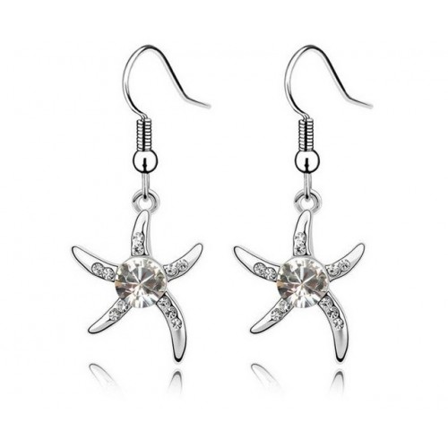TengeriCsillag fülbevaló Swarovski elemekkel 