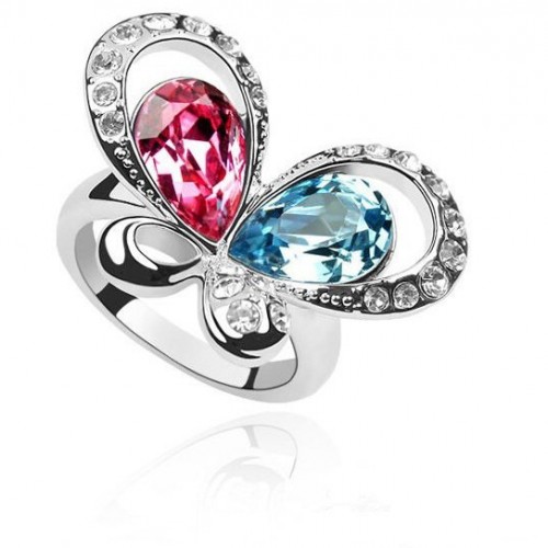 Swarovski Elements Butterfly Ring