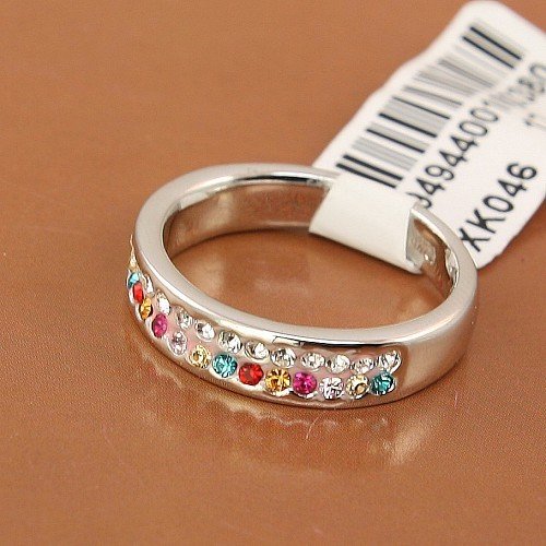 Multicolor gyűrű Swarovski elemekkel