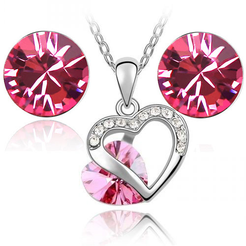 Szives szett Swarovski elemekkel  