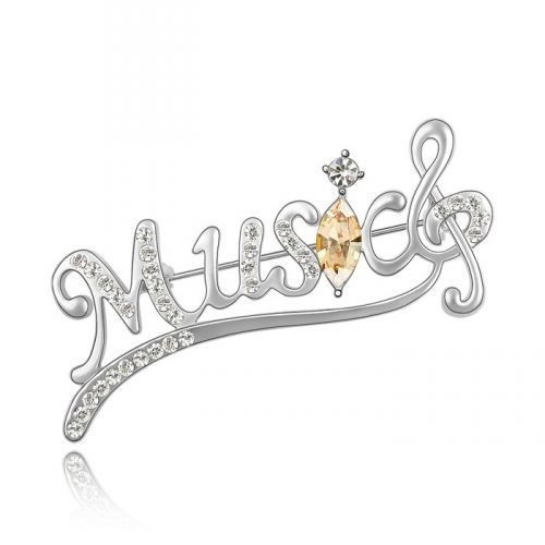 Swarovski Elements Music Brooch Swarovski Elements Music Brooch