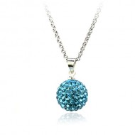 Nyaklánc Aquamarine Swarovski elemekkel 