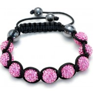 Bratara Swarovski Shamballa Roz