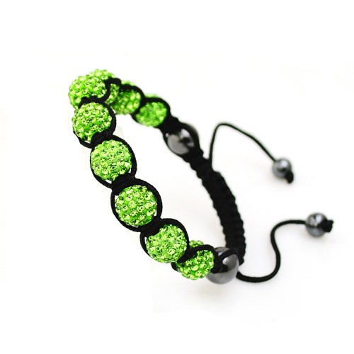 Swarovski Green Shamballa Bracelet