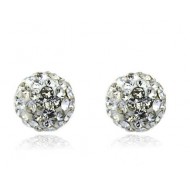 Ezüst fülbevaló Swarovski kristállyal