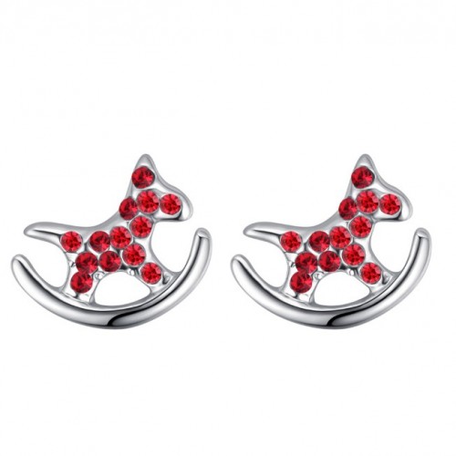 Hintaló ezüst fülbevaló swarovski kristályokkal 