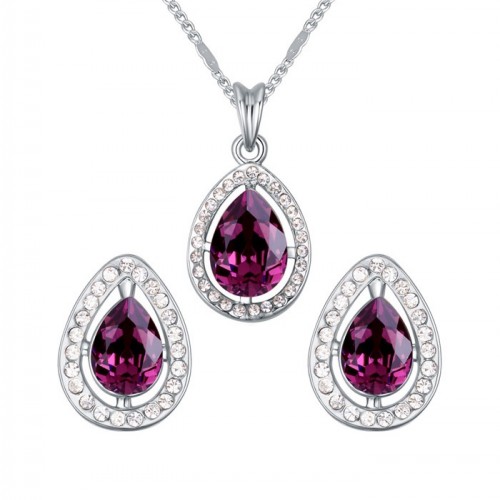 Burgundy Paradise női ezüst szett